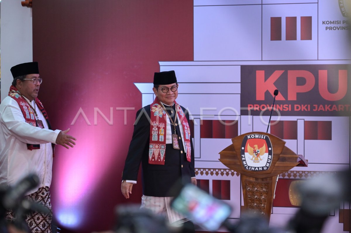 Pramono Anung-Rano Karno Daftar Pilgub DKI Jakarta | ANTARA Foto