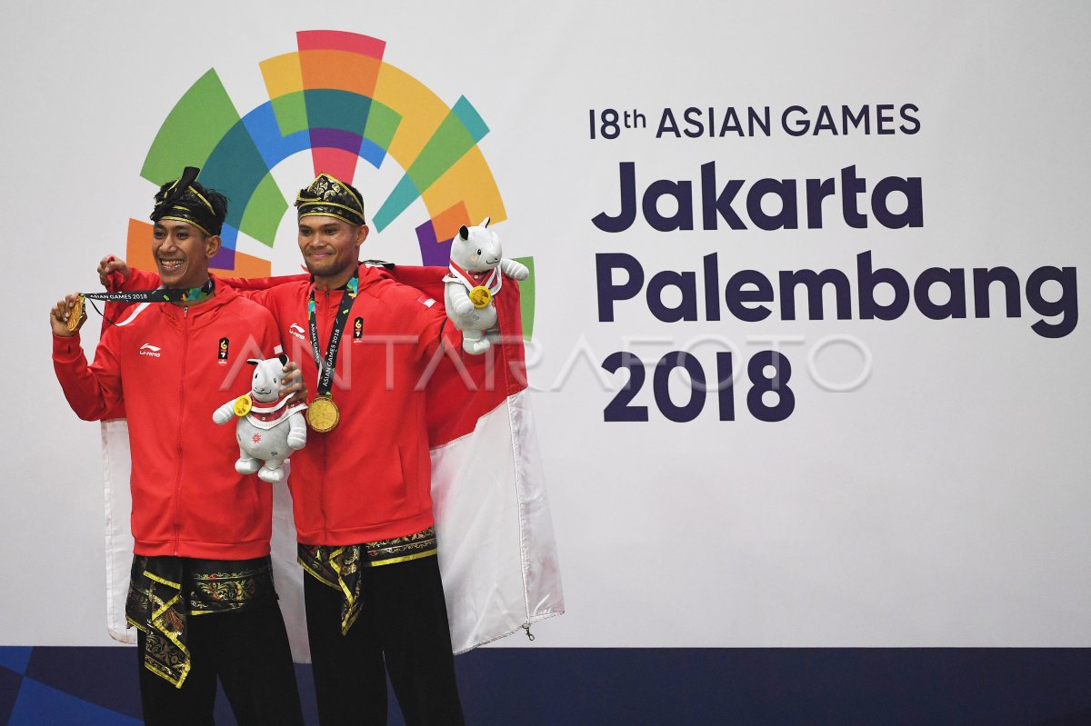 MEDALI EMAS PENCAK SILAT SENI GANDA PUTRA INDONESIA | ANTARA Foto