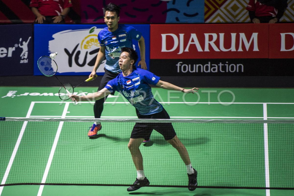 SEMI FINAL GANDA PUTRA DJARUM SUPERLIGA BADMINTON 2019 | ANTARA Foto