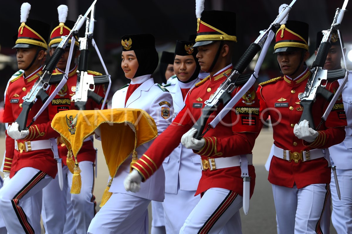 Gladi Bersih Upacara Hut Ke 74 Kemerdekaan Ri Antara Foto