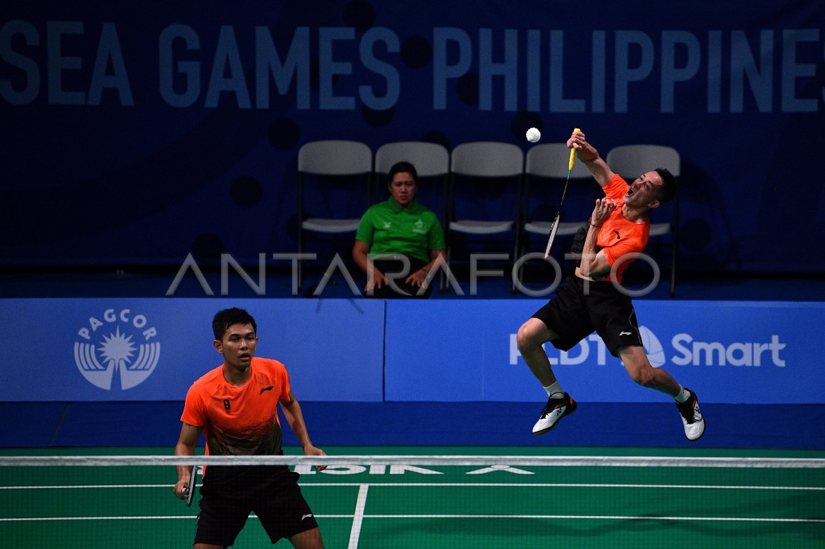 Emas Bulu Tangkis Beregu Putra Antara Foto