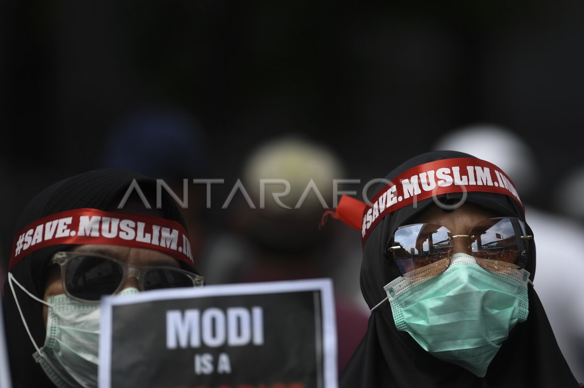 AKSI SOLIDARITAS UNTUK MUSLIM INDIA | ANTARA Foto