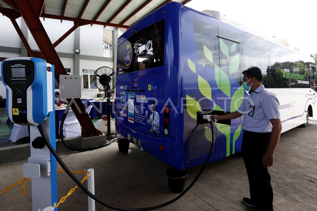 Uji Coba Bus Listrik Di Aceh Antara Foto