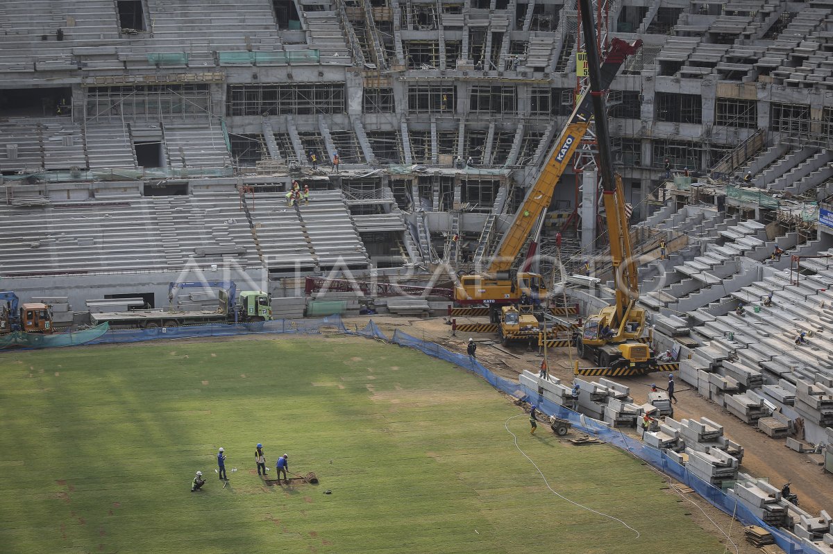 PROGRES PEMBANGUNAN JAKARTA INTERNATIONAL STADIUM | ANTARA Foto