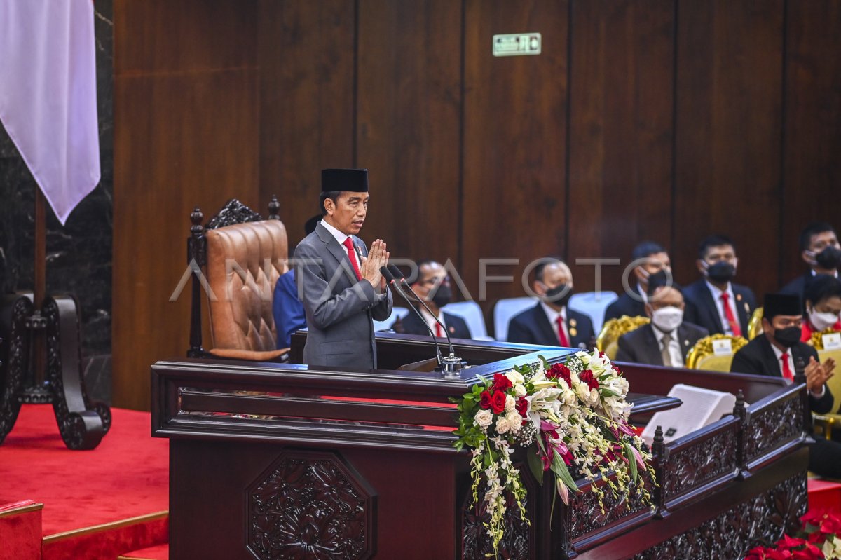 PIDATO PENGANTAR RAPBN 2023 | ANTARA Foto