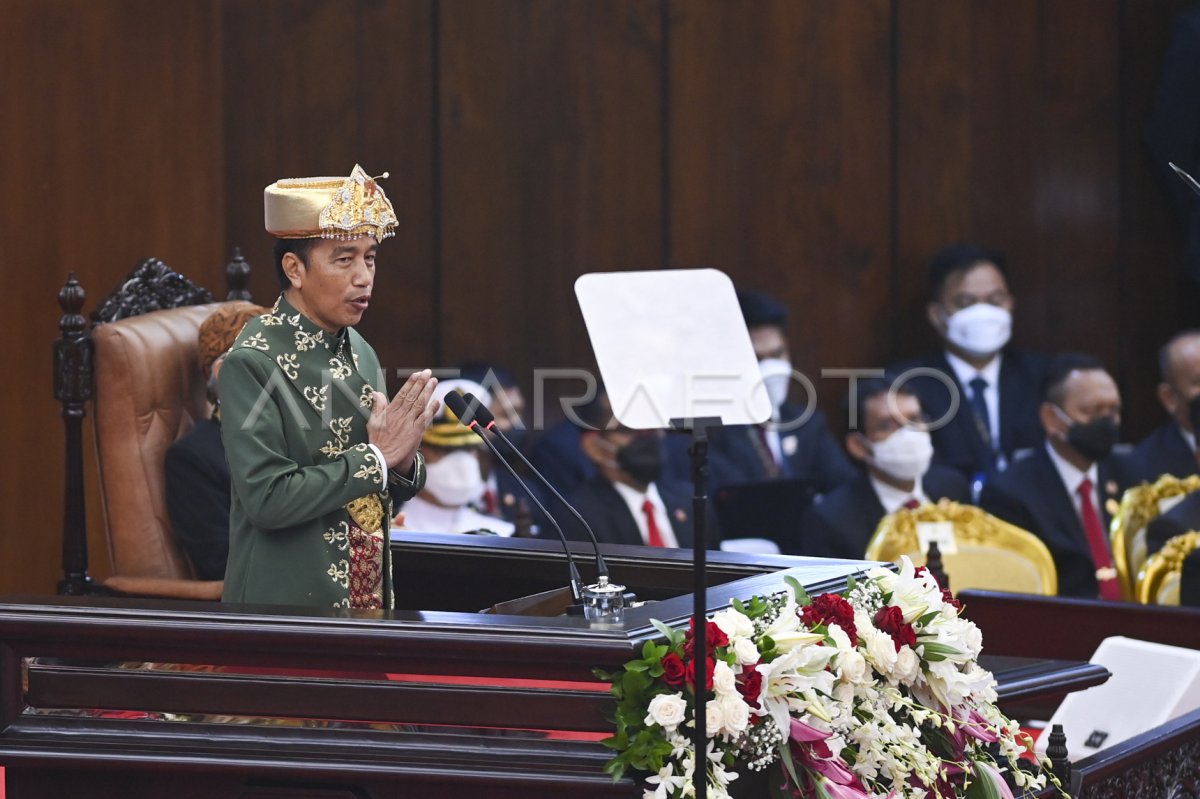 PIDATO PRESIDEN PADA SIDANG TAHUNAN MPR 2022 | ANTARA Foto