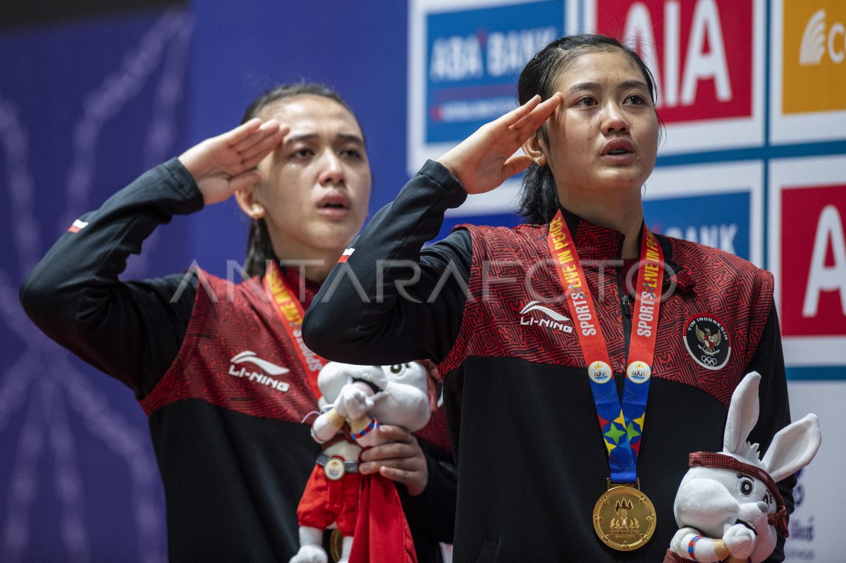 Medali Emas Bulu Tangkis Ganda Putri SEA Games | ANTARA Foto