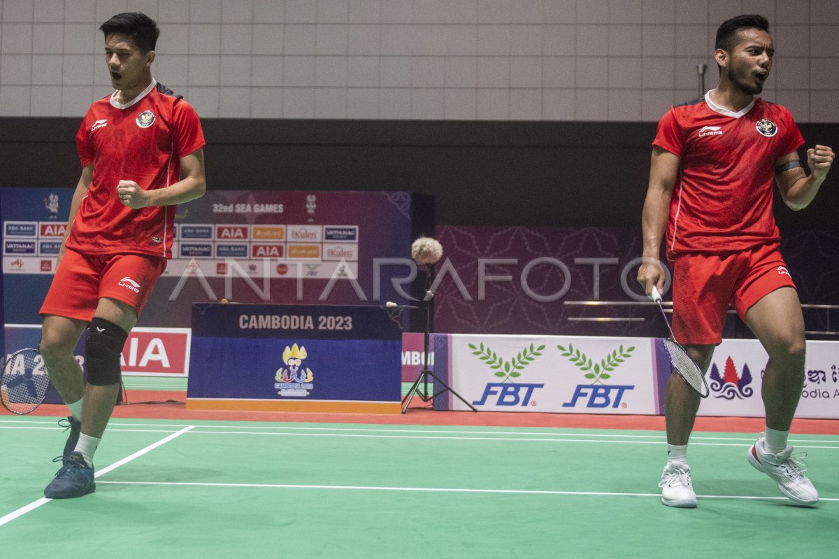 Ganda putra bulu tangkis Indonesia raih emas