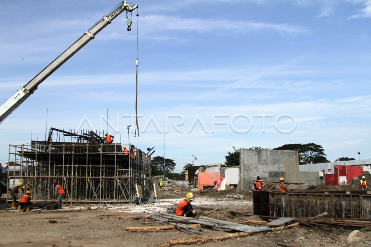 Progres pengerjaan Flyover Aloha