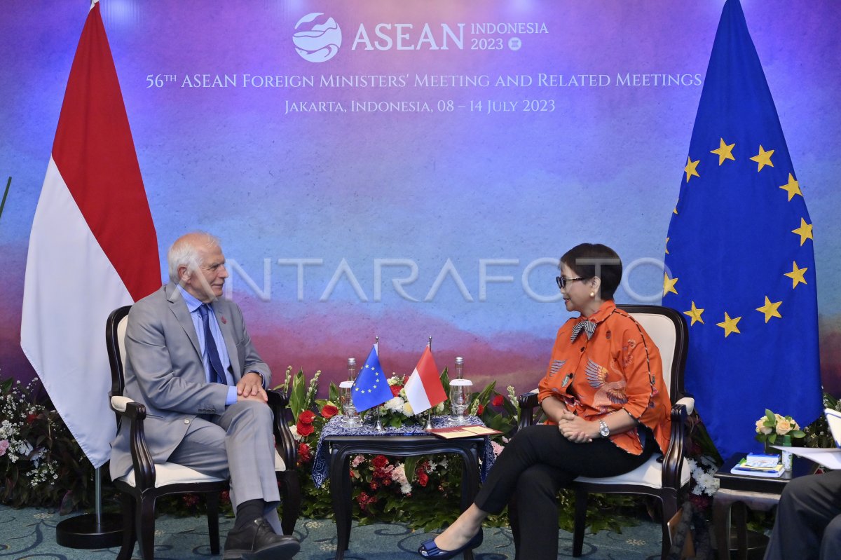 Pertemuan Bilateral Indonesia-Uni Eropa | ANTARA Foto