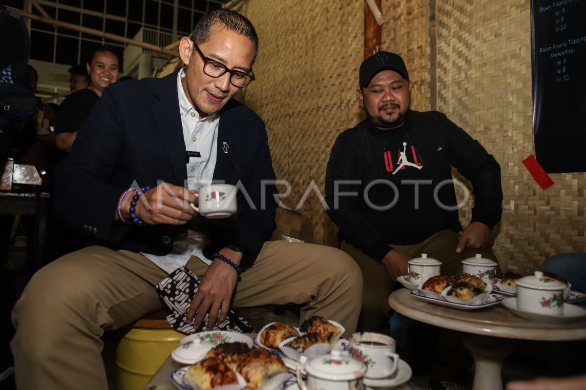 Ngopi bareng Sandiaga Uno di Gresik