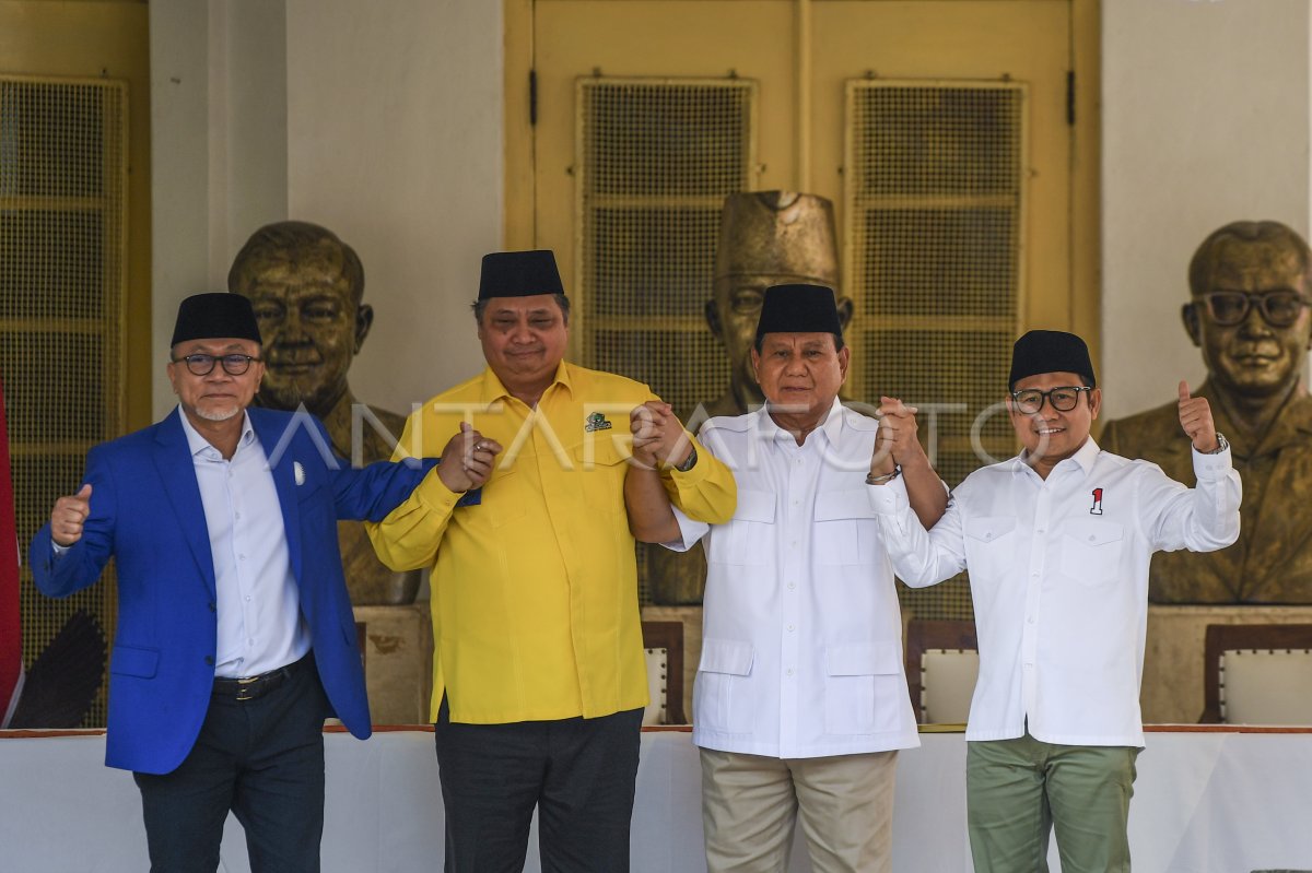 Golkar Dan PAN Resmi Dukung Prabowo Dalam Pilpres 2024 | ANTARA Foto