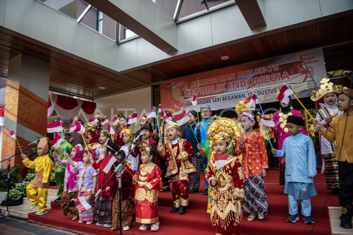 Upacara HUT Ke-78 RI Di KBRI Bandar Seri Begawan | ANTARA Foto