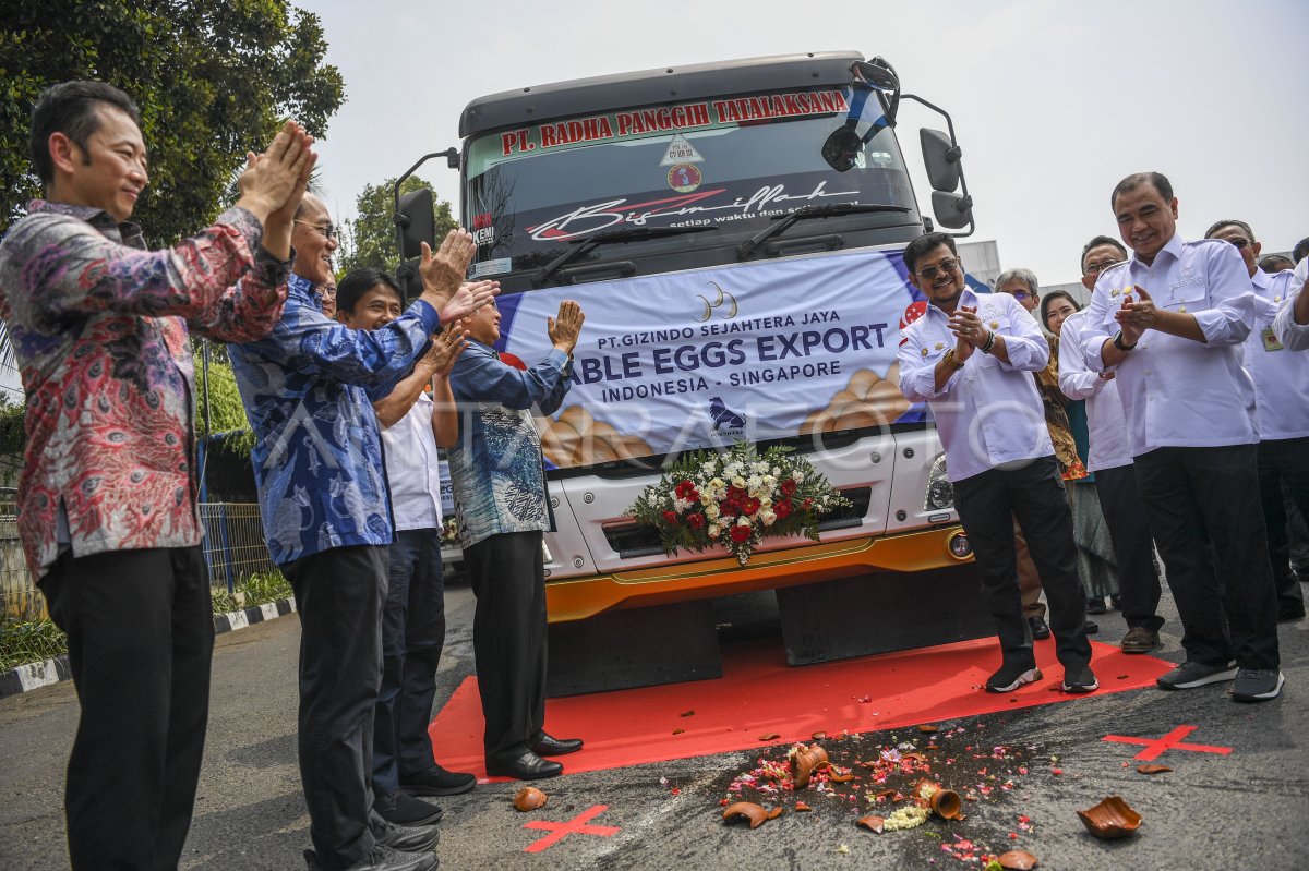 Pelepasan Ekspor Telur Konsumsi Ke Singapura | ANTARA Foto