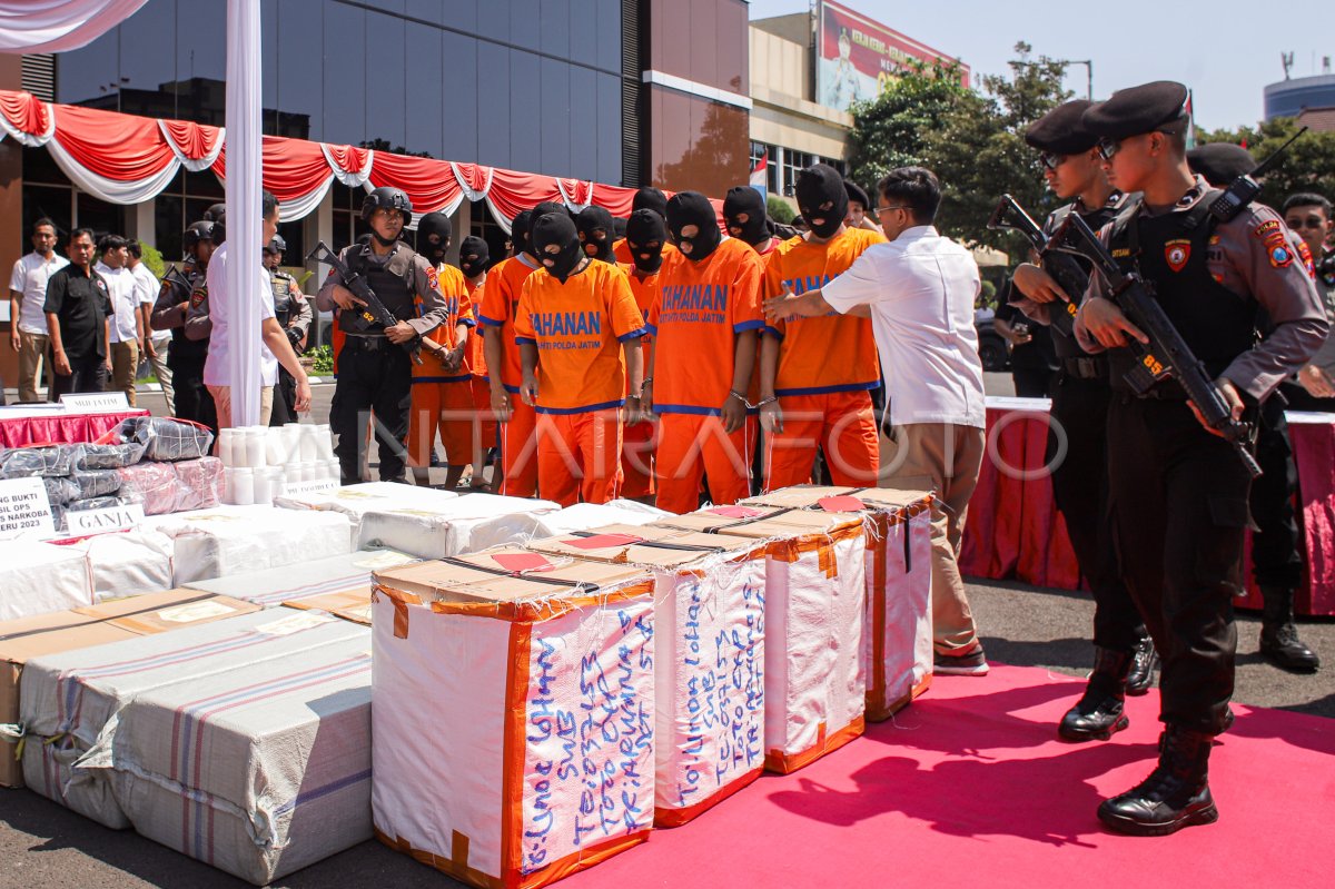 Pemusnahan barang bukti narkoba di Polda Jatim