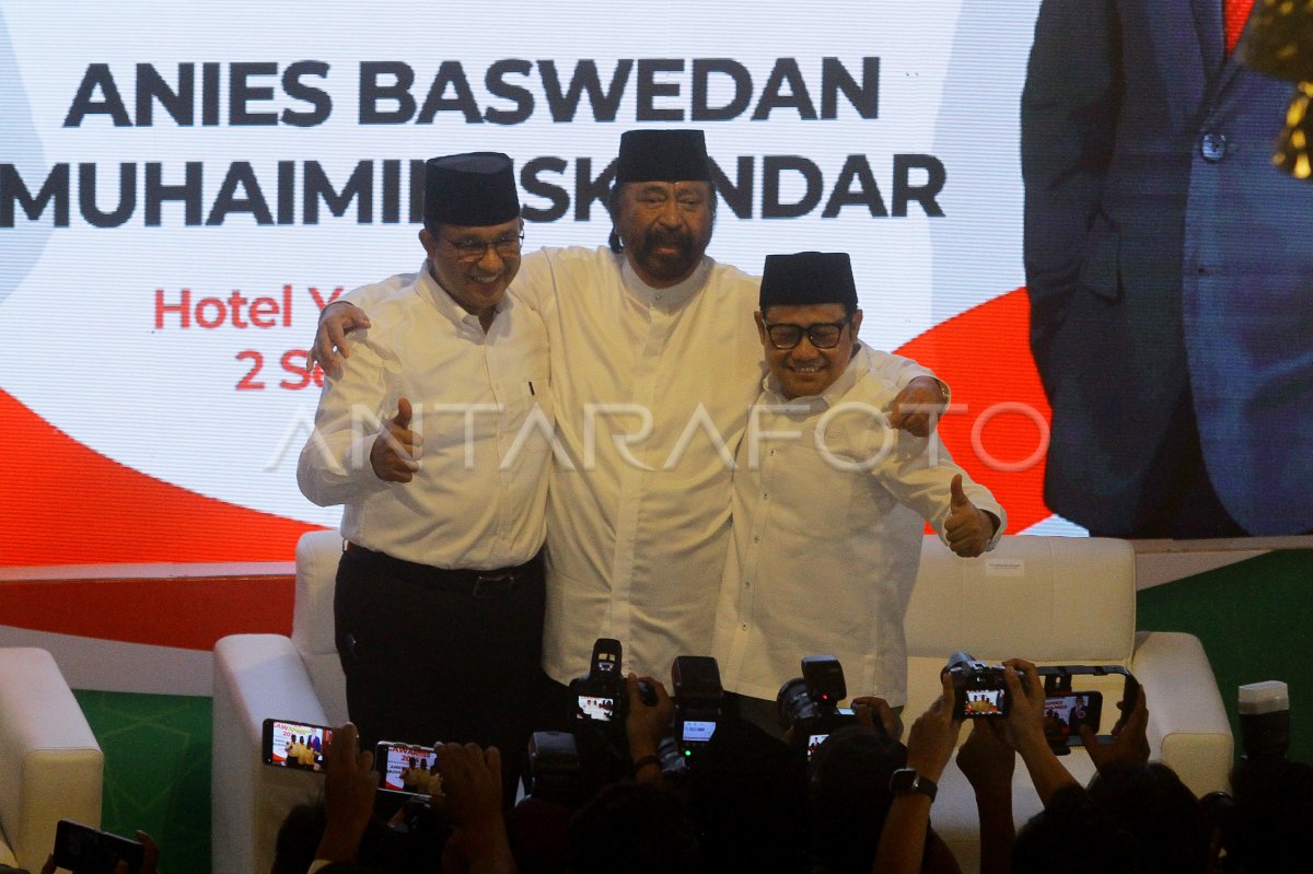 Deklarasi Anies Baswedan-Muhaimin Iskandar | ANTARA Foto