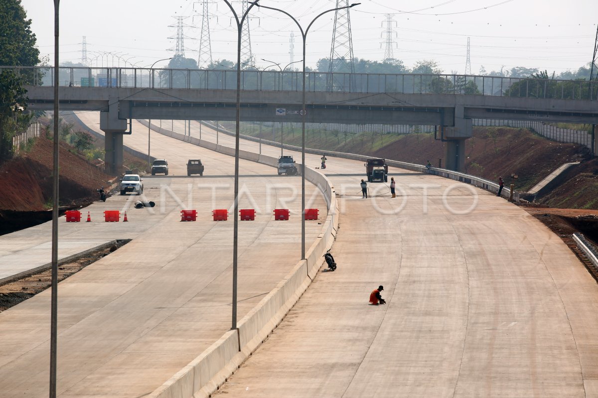 Progres Pembangunan Tol Serbaraja Seksi 1B | ANTARA Foto