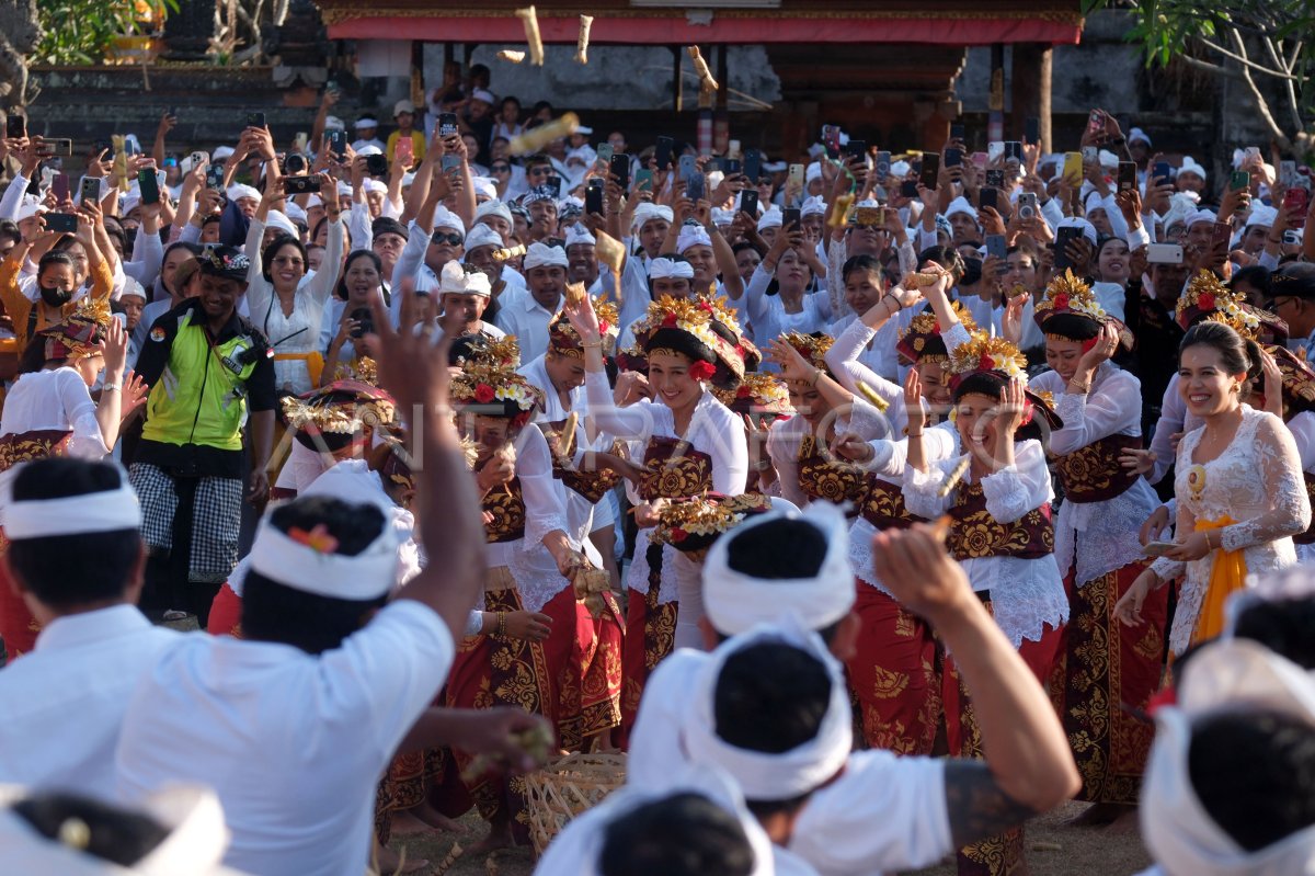 Tradisi Aci Tabuh Rah Pengangon di Bali