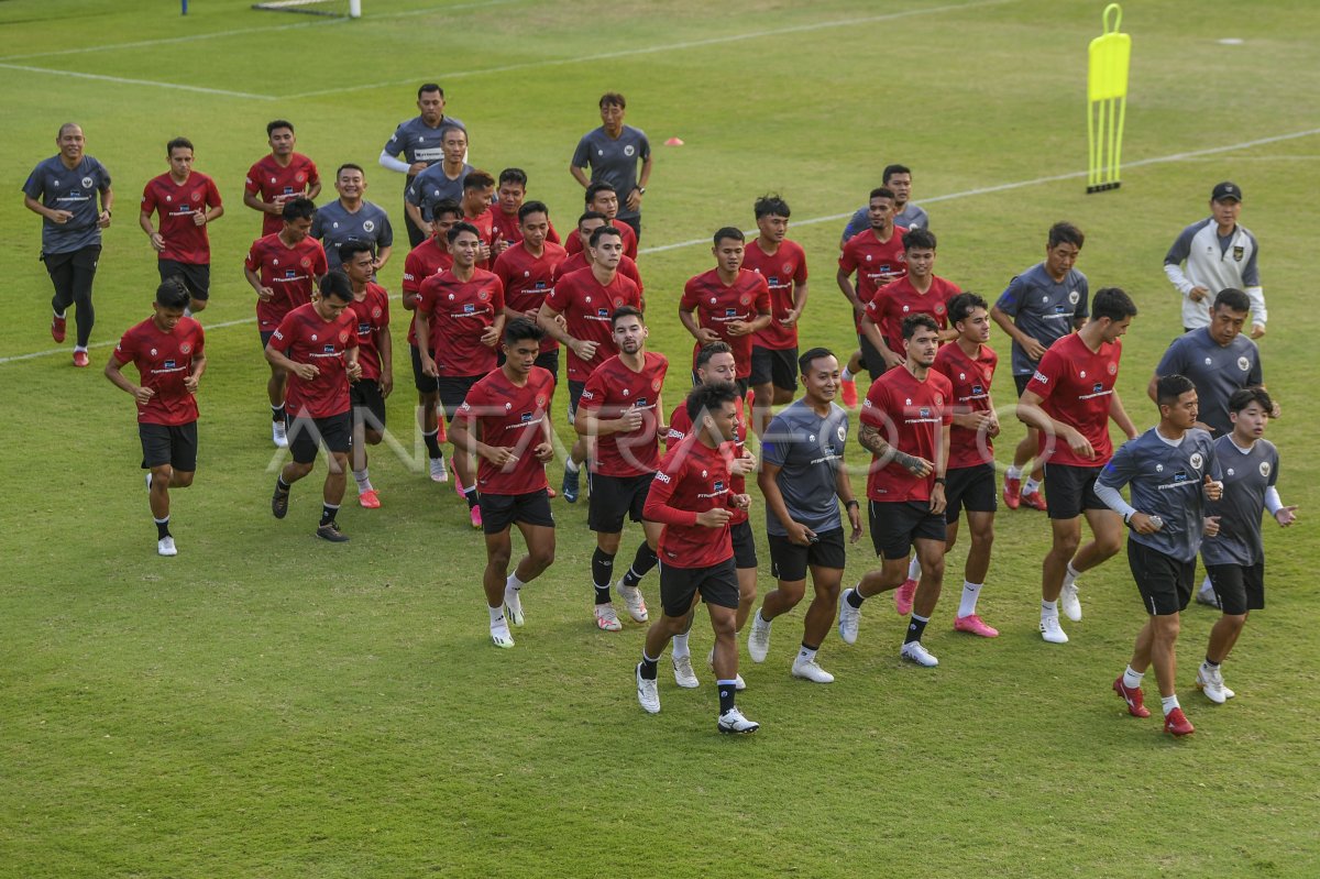 Latihan Timnas Indonesia Jelang Lawan Brunei Darussalam | ANTARA Foto