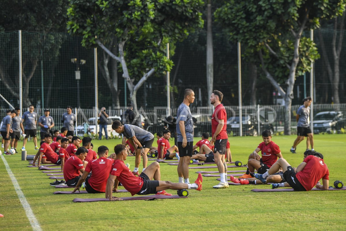 Latihan Timnas Indonesia Jelang Lawan Brunei Darussalam | ANTARA Foto