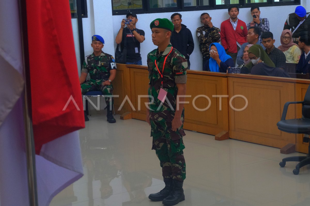 Sidang Tuntutan Kasus Prajurit TNI Bunuh Tunangan | ANTARA Foto