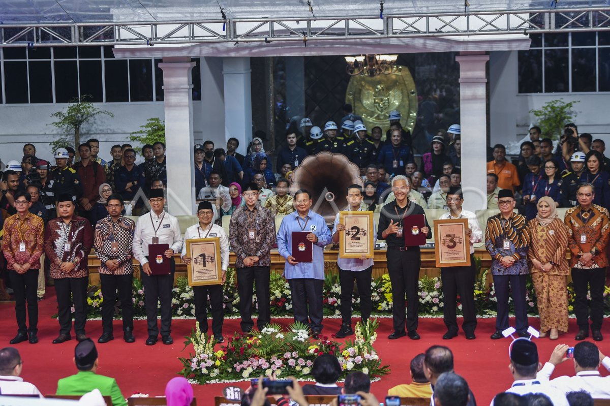 Penetapan Nomor Urut Capres Dan Cawapres Pasangan Pilpres 2024 | ANTARA ...