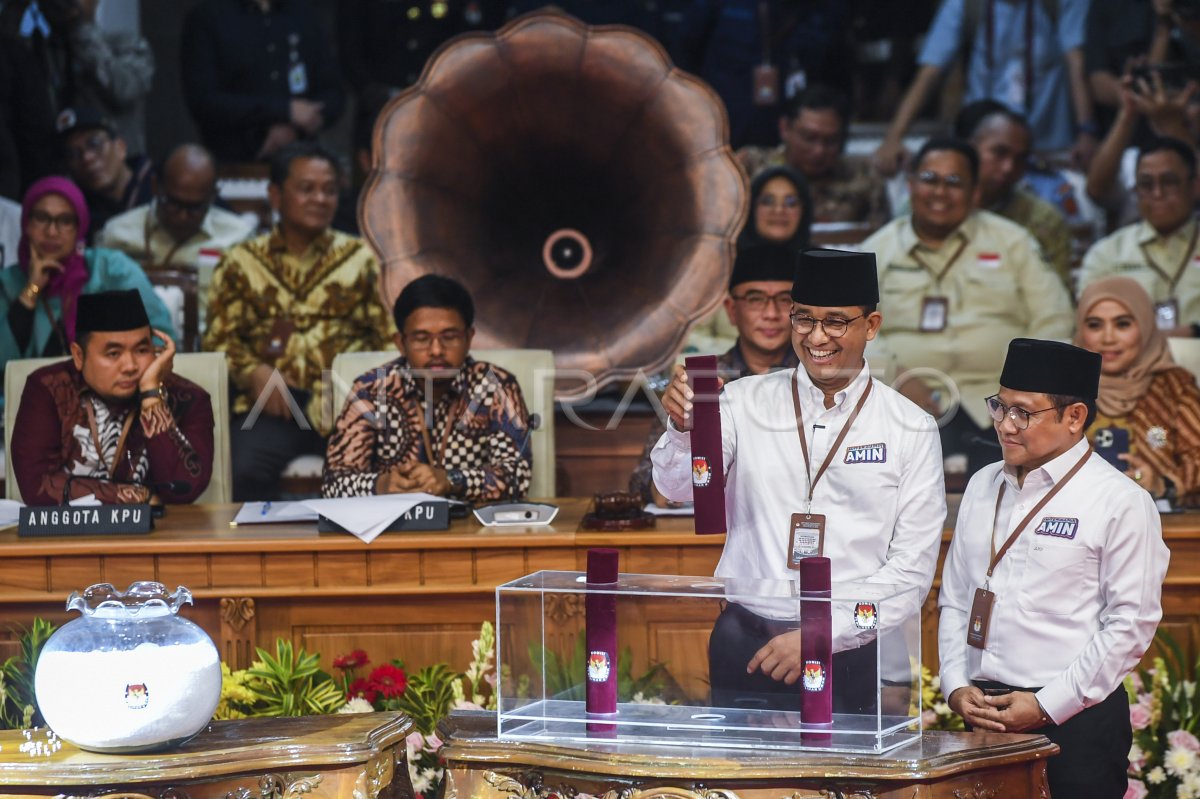 Penetapan Nomor Urut Pasangan Capres Dan Cawapres Pemilu 2024 Antara Foto