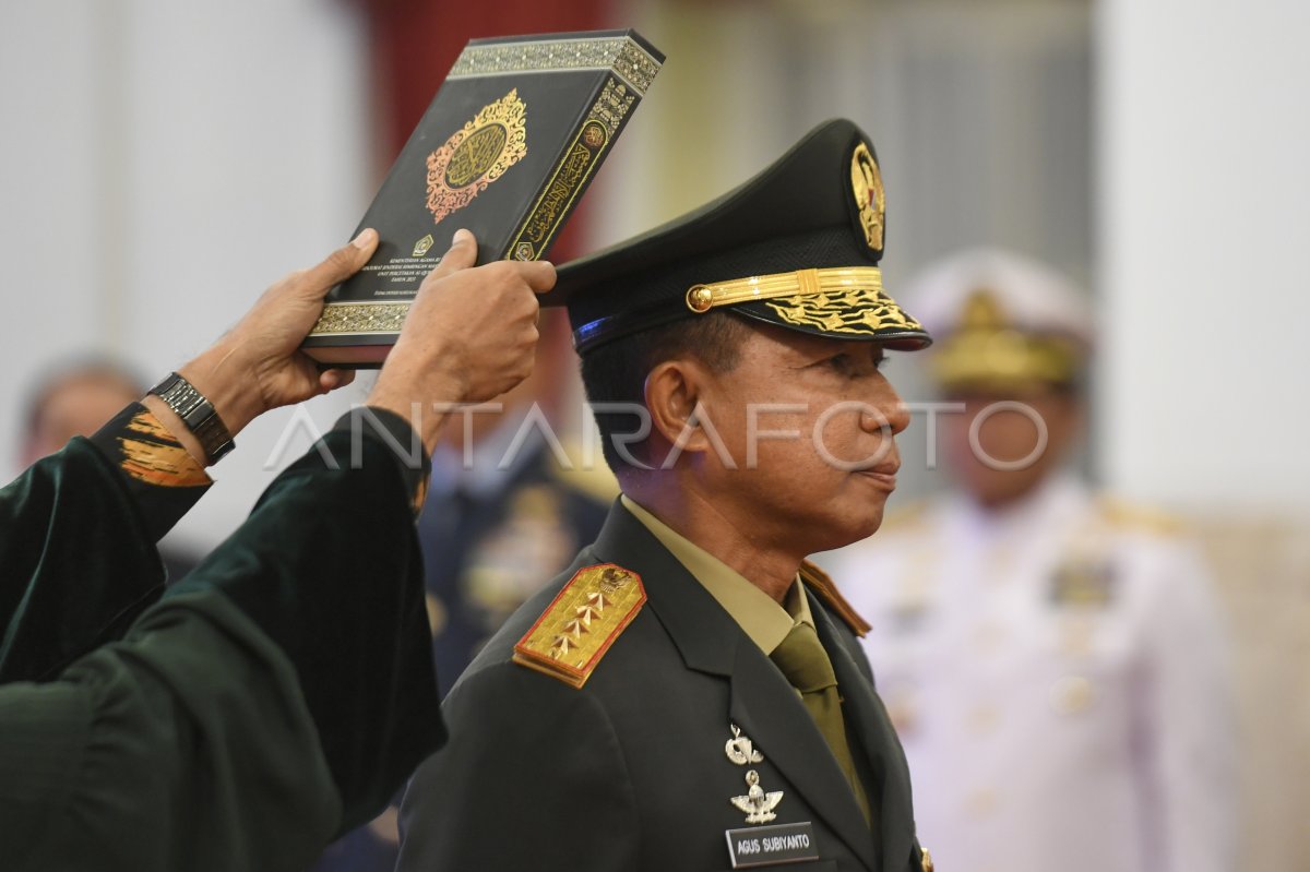 Pelantikan Jenderal Tni Agus Subiyanto Menjadi Panglima Tni Antara Foto