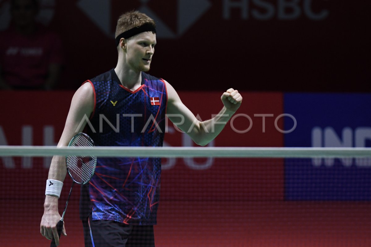 Anders Antonsen Lolos Final Indonesia Masters 2024 | ANTARA Foto