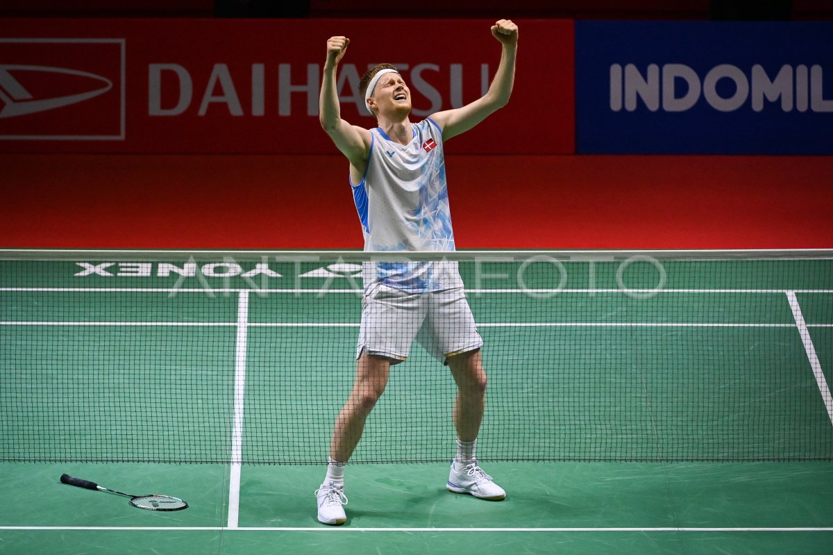 Anders Antonsen Juara Daihatsu Indonesia Masters 2024 | ANTARA Foto