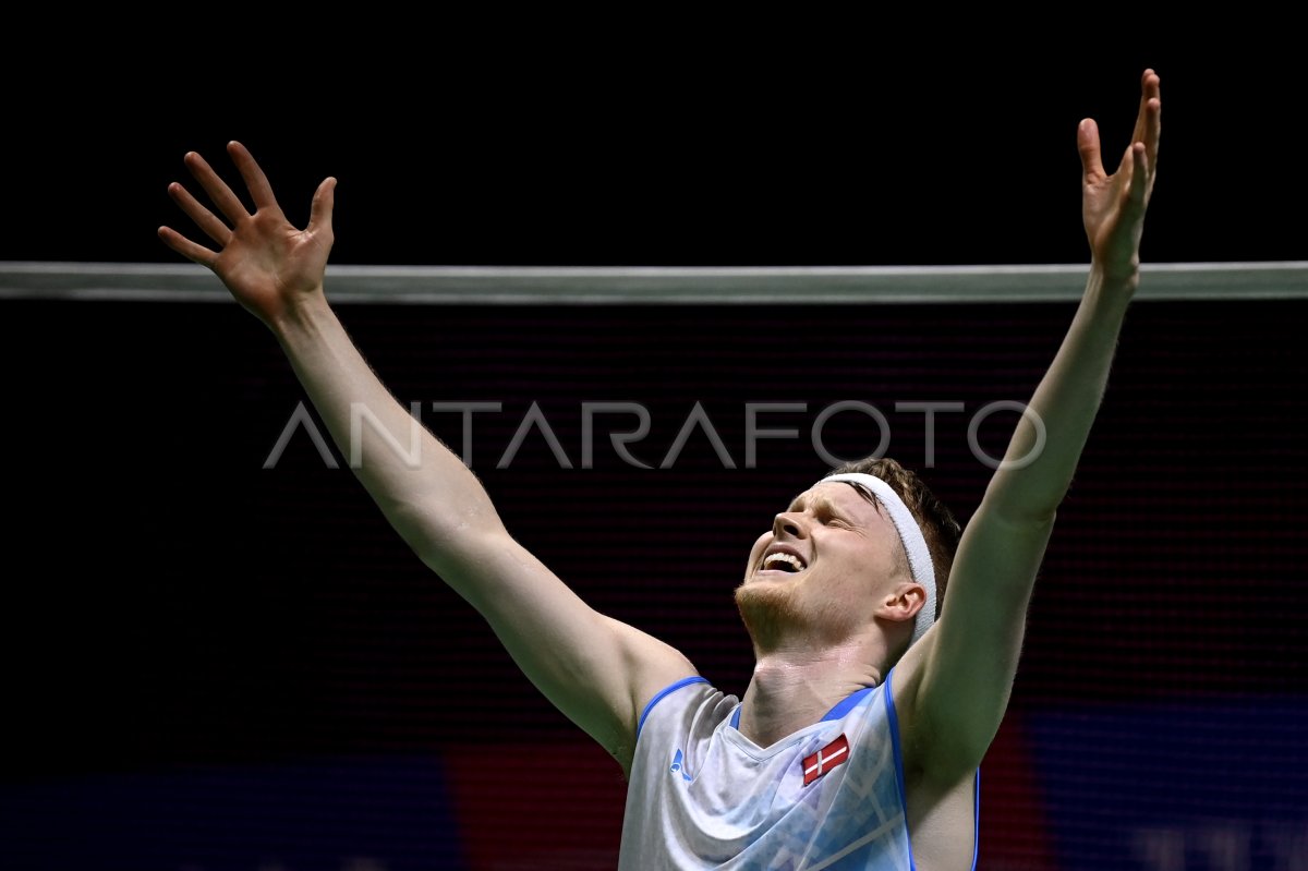 Anders Antonsen Juara Tunggal Putra Indonesia Masters 2024 | ANTARA Foto