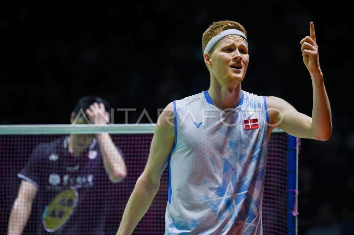 Anders Antonsen Juara Tunggal Putra Indonesia Masters 2024 | ANTARA Foto