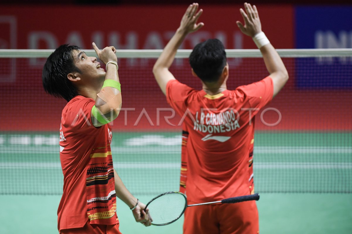 Leo/ Daniel Lolos Ke Final Indonesia Masters 2024 | ANTARA Foto