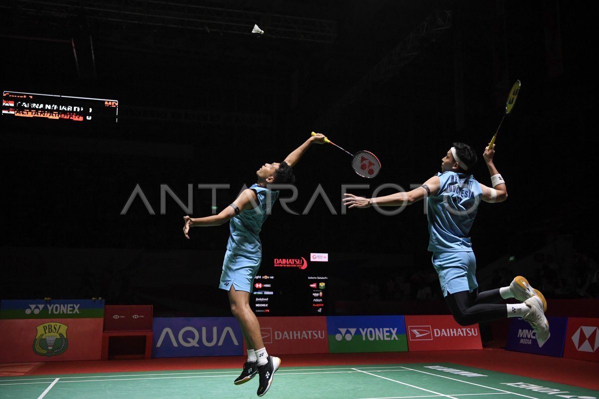 Leo/ Daniel Lolos Ke Final Indonesia Masters 2024 | ANTARA Foto