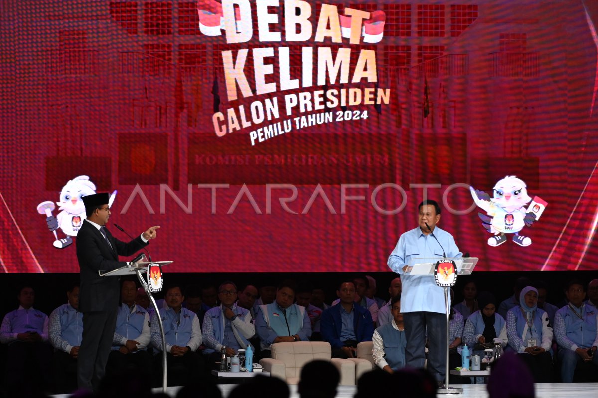 Debat Kelima Pilpres 2024 | ANTARA Foto