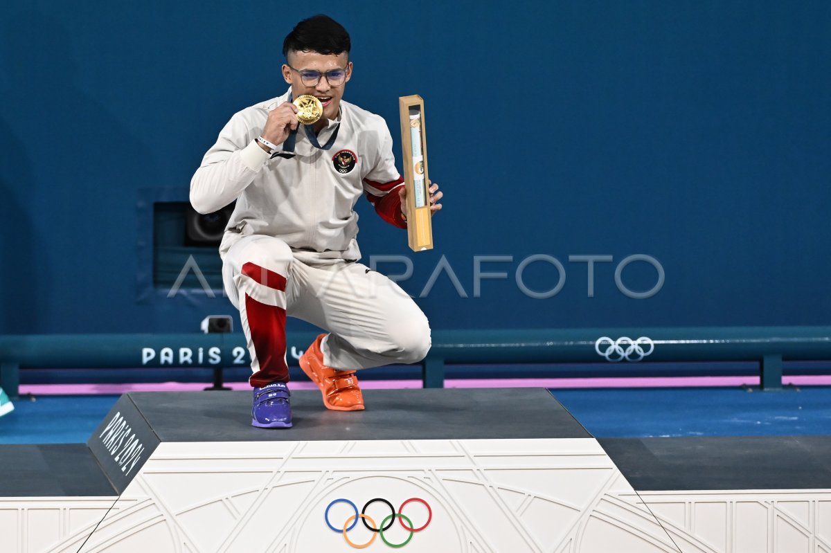 Olimpiade Paris 2024 : Lifter Rizki Juniansyah Raih Emas | ANTARA Foto