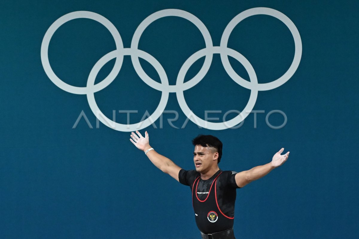 Olimpiade Paris 2024 : Lifter Rizki Juniansyah Raih Emas | ANTARA Foto