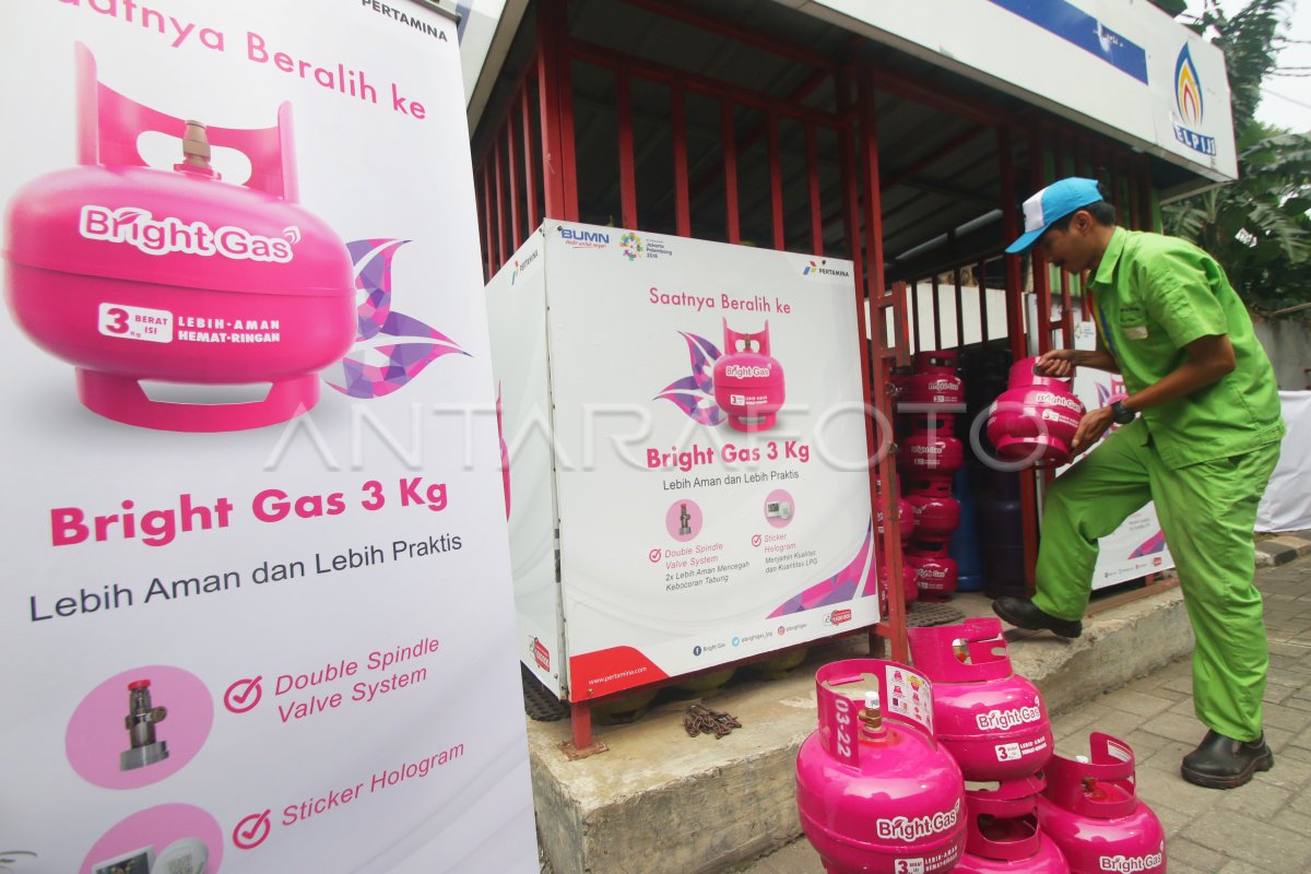 UJI PASAR BRIGHT GAS 3 KG | ANTARA Foto