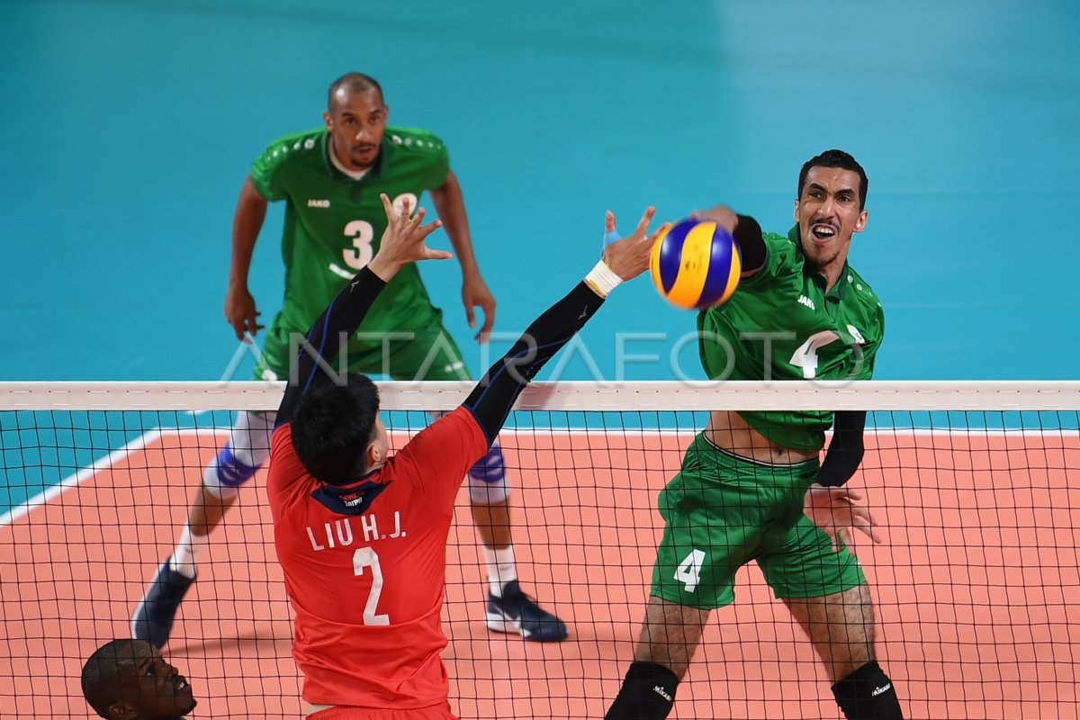 VOLI PUTRA KLASIFIKASI ARAB SAUDI vs CHINESE TAIPEI | ANTARA Foto