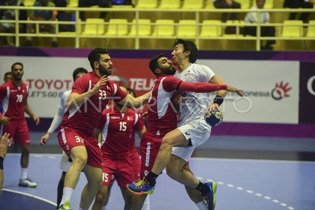 BOLA TANGAN SEMIFINAL PUTRA- BAHRAIN VS JEPANG | ANTARA Foto