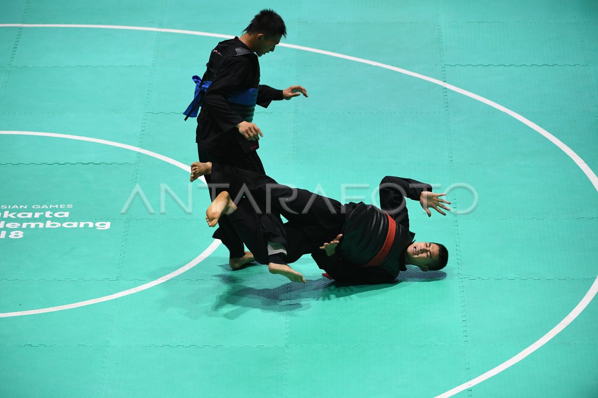 FINAL PENCAK SILAT KELAS D PUTRA INDONESIA VS VIETNAM | ANTARA Foto