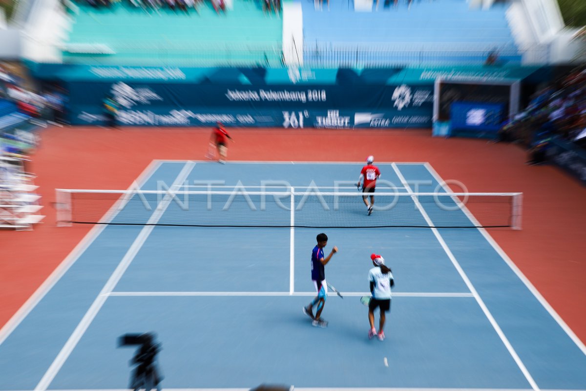 FINAL SOFT TENNIS GANDA CAMPURAN | ANTARA Foto