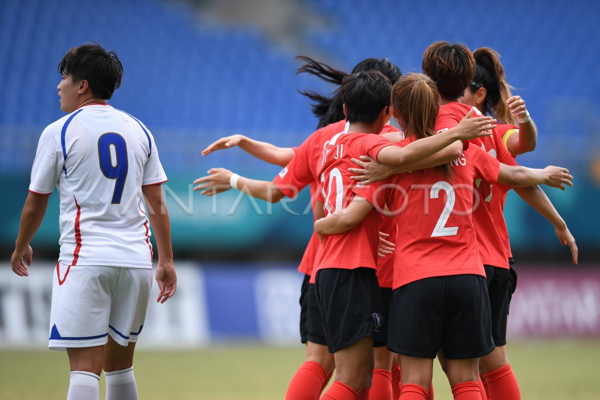 SEPAK BOLA WANITA KOREA SELATAN VS CHINESE TAIPEI | ANTARA Foto