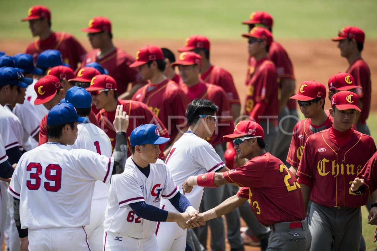 BASEBALL CINA VS CHINESE TAIPEI ANTARA Foto