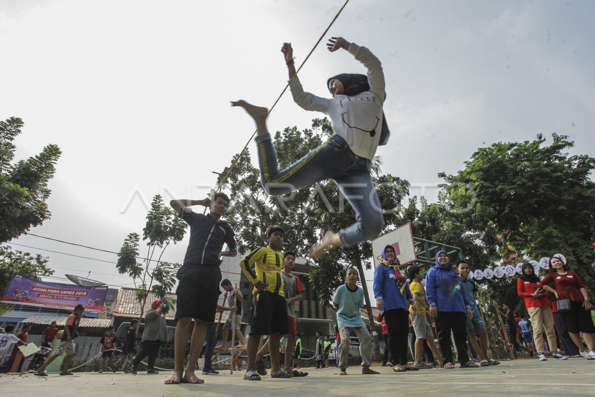 Kampanye Permainan Tradisional Indonesia Antara Foto