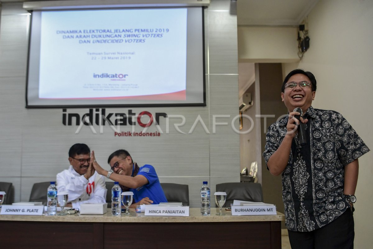 INDIKATOR POLITIK INDONESIA RILIS HASIL SURVEI CAPRES | ANTARA Foto