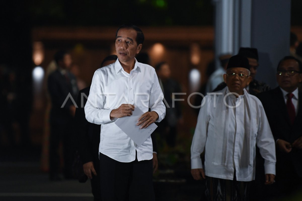 Jokowi Amin Tanggapi Putusan Sidang Phpu Mk Antara Foto