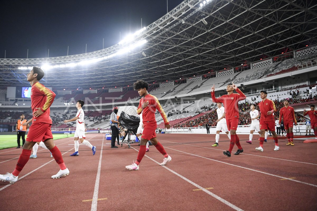 TIMNAS INDONESIA U-19 VS TIMNAS KOREA UTARA U-19 | ANTARA Foto