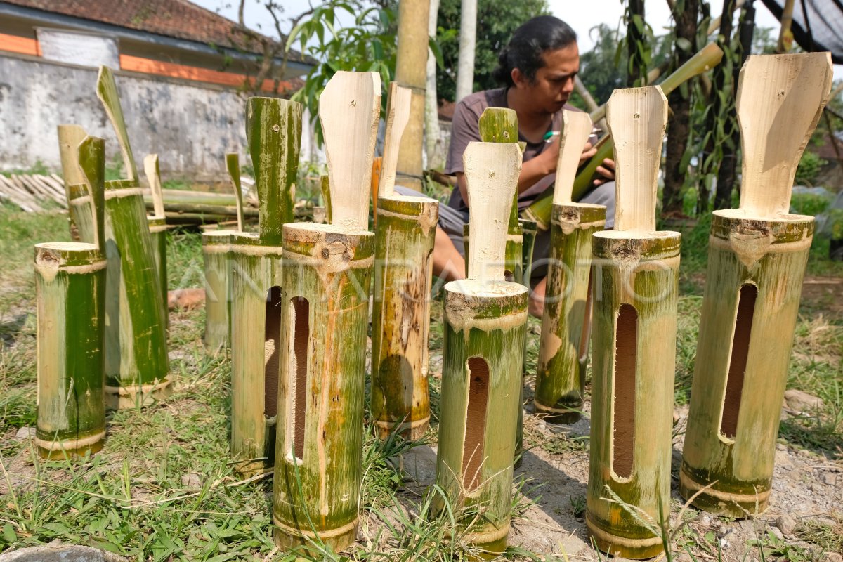 Kerajinan Kentongan Bambu Antara Foto 3430