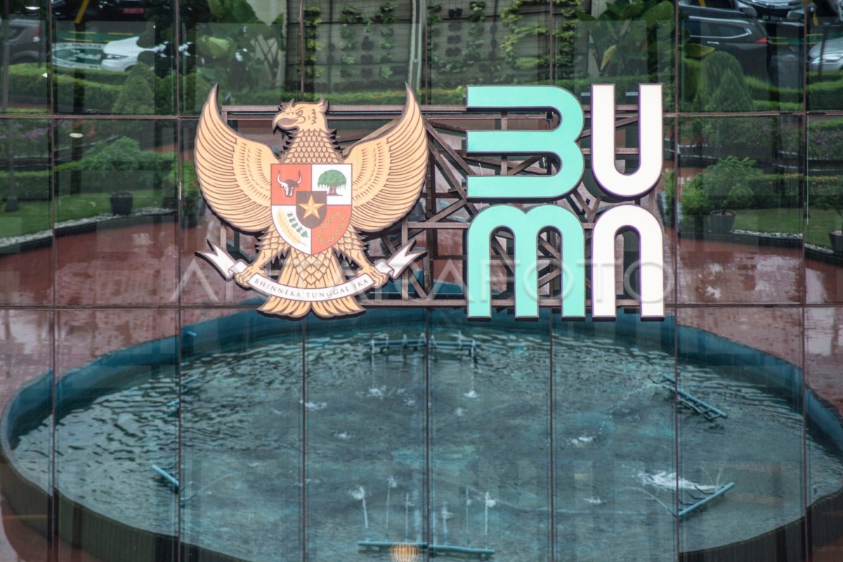 LOGO BARU KEMENTERIAN BUMN | ANTARA Foto